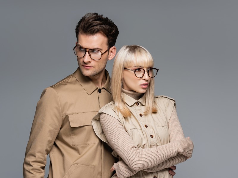 a man and woman standing together